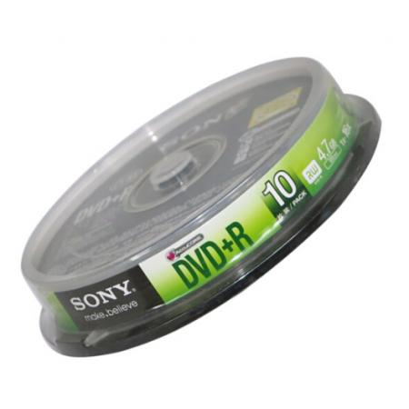 SONY 索尼  DVD刻錄盤 空白刻錄光盤 16X 4.7G DVD+R 10片桶裝