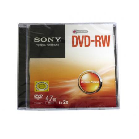 SONY 索尼 dvd可擦寫光盤 刻錄盤 4.7G 空白盤碟 可重復(fù)刻錄 DVD-RW（1-2X） 單片精裝