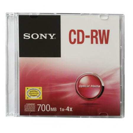 索尼（SONY）CD-RW 光盤(pán)/刻錄盤(pán) 1-4速700MB 單片盒裝 可擦寫(xiě) 空白光盤(pán)