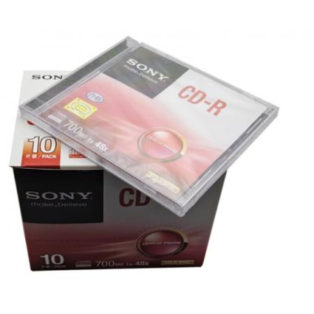SONY/索尼  光盤 車載cd空白光盤 700M 刻錄盤 CD-R（1-48X） 單片裝（帶獨(dú)立包裝盒）