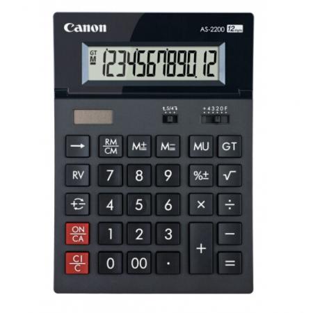 佳能 AS-2200 記算器太陽能商務會計辦公用大號計算器簡約