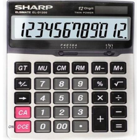 夏普（SHARP） EL-D1200 12位數(shù)大顯示大按鍵 臺式計算器 中號