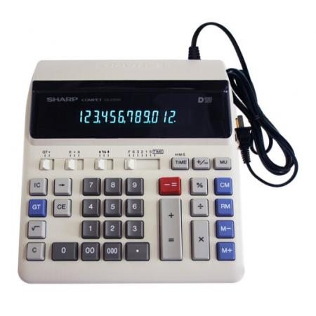 夏普（SHARP）CS-2122H 銀行計算器 金融財會插電計算器 電腦按鍵熒光