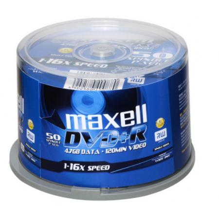  麥克賽爾（maxell）DVD+R光盤 刻錄光盤 光碟 空白光盤 16速4.7G 臺產(chǎn) 商務(wù)金盤桶裝50片
