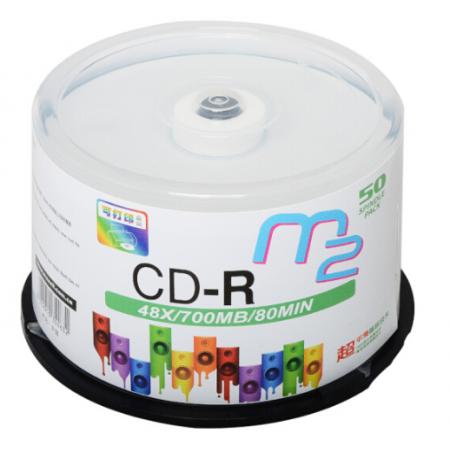 麥克賽爾（maxell）CD-R光盤 刻錄光盤 光碟 空白光盤 可打印光盤 M2系列48速700M 桶裝50片