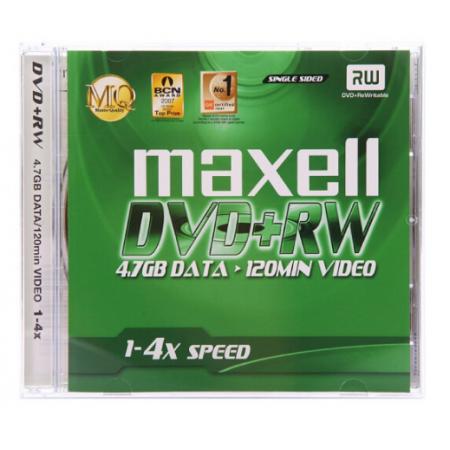 麥克賽爾（maxell）DVD+RW光盤 刻錄光盤 光碟 可擦寫空白光盤 4速4.7G臺產 1片盒裝