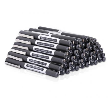 得力(deli)DLSX-33475 50支0.5mm直液走珠筆簽字筆 黑色辦公中性筆水筆 辦公用品