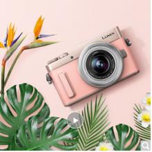 松下（Panasonic）GF10K微單相機(jī) 數(shù)碼相機(jī) 套機(jī) vlog相機(jī) 美顏?zhàn)耘?WIFI 粉色