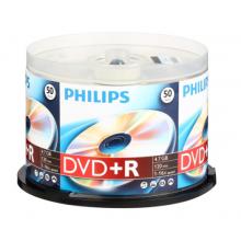 飛利浦（PHILIPS）DVD+R空白光盤/刻錄盤 16速4.7G 桶裝50片