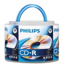 飛利浦（PHILIPS）CD-R光盤/刻錄盤 52速700M 手拎乖乖桶 桶裝50片