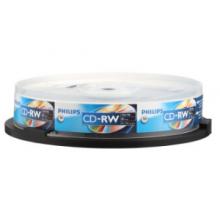 飛利浦（PHILIPS）PH CD-RW 可擦寫空白刻錄光盤光碟 可重復(fù)刻錄 10片裝刻錄盤700M