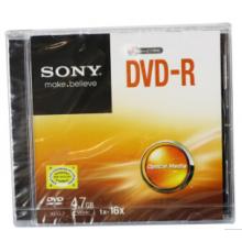 索尼（SONY） DVD刻錄盤 空白刻錄光盤 16X 4.7G DVD-R 單片版 10片/包 單片精裝