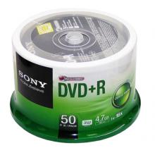 SONY 索尼  dvd刻錄盤 光盤 空白光盤 4.7G 16X DVD+R 可打印 （50片桶裝）