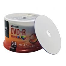 SONY 索尼  dvd刻錄盤 光盤 空白光盤 4.7G 16X DVD-R 可打印（50片桶裝）亞光面
