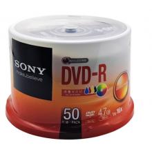 SONY 索尼  dvd刻錄盤 光盤 空白光盤 4.7G 16X DVD-R 可打?。?0片桶裝）亞光面
