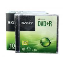 索尼（SONY）DVD+R 光盤/刻錄盤 16速4.7G 單片盒裝10片/包 空白光盤