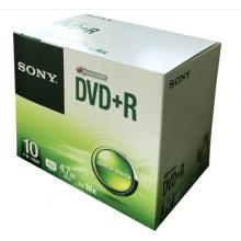 索尼（SONY）DVD+R 光盤/刻錄盤 16速4.7G 單片盒裝10片/包 空白光盤
