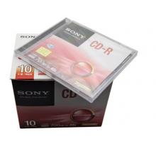 索尼（SONY）CD-R 光盤/刻錄盤 48速700MB 單片盒裝10片/包 空白光