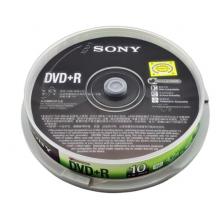索尼（SONY）DVD+R 光盤/刻錄盤 16速4.7G 桶裝10片 空白光盤