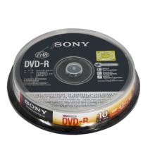 SONY 索尼  DVD刻錄盤 空白刻錄光盤 16X 4.7G DVD-R 10片桶裝