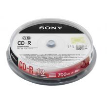 索尼（SONY）CD-R 光盤/刻錄盤 48速700MB 桶裝10片 空白光盤