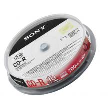 索尼（SONY）CD-R 光盤/刻錄盤 48速700MB 桶裝10片 空白光盤