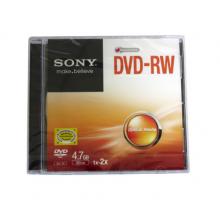 SONY 索尼 dvd可擦寫光盤 刻錄盤 4.7G 空白盤碟 可重復刻錄 DVD-RW（1-2X） 單片精裝