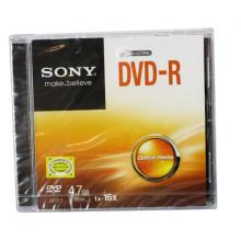 索尼（SONY）  DVD刻錄盤 空白刻錄光盤 16X 4.7G DVD-R 單片精裝