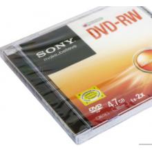 索尼（SONY）DVD-RW 光盤/刻錄盤 1-2速4.7G 單片盒裝 可擦寫 空白光盤