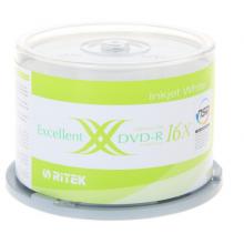 錸德(RITEK) 臺(tái)產(chǎn)可打印 DVD-R 16速4.7G 空白光盤/光碟/刻錄盤 桶裝50片