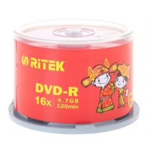 錸德(RITEK) 婚慶系列 DVD-R 16速4.7G 空白光盤/光碟/刻錄盤 桶裝50片