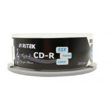 錸德(RITEK) 黑旋風(fēng)二代黑膠音樂盤 CD-R 52速700M 空白光盤/光碟/刻錄盤/車載 桶裝25片