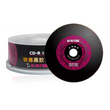 錸德(RITEK) 中國(guó)紅黑膠音樂(lè)盤(pán) CD-R 52速700M 空白光盤(pán)/光碟/刻錄盤(pán)/車載 桶裝25片