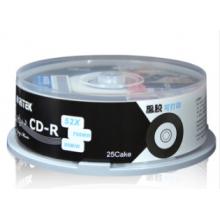 錸德(RITEK) 黑膠小圈可打印 CD-R 52速700M 空白光盤/光碟/刻錄盤/車載 桶裝25片