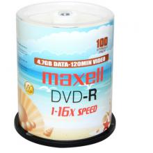 麥克賽爾（maxell）DVD-R光盤 刻錄光盤 光碟 空白光盤 M2系列16速4.7G 珍珠白桶裝100片