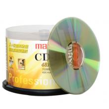 麥克賽爾（maxell）CD-R光盤 刻錄光盤 光碟 空白光盤 48速700M 商務(wù)金盤桶裝50片