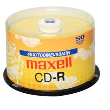 麥克賽爾（maxell）CD-R光盤 刻錄光盤 光碟 空白光盤 48速700M 龍紋金盤桶裝50片
