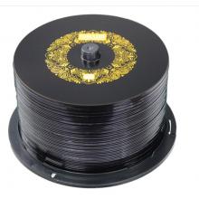 麥克賽爾（maxell）CD-R光盤 刻錄光盤 空白光盤 黑膠cd 48速700M 金紋黑尊桶裝50片