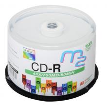 麥克賽爾（maxell）CD-R光盤 刻錄光盤 光碟 空白光盤 可打印光盤 M2系列48速700M 桶裝50片