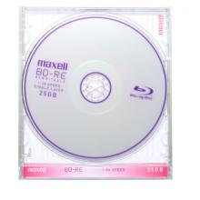 麥克賽爾（maxell）BD-RE光盤 刻錄光盤 光碟 可擦寫空白光盤 藍(lán)光碟 25G臺產(chǎn) 單片厚盒裝