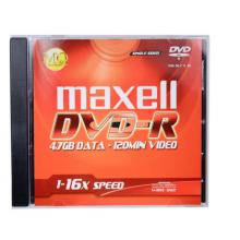 麥克賽爾（maxell）DVD-R光盤 刻錄光盤 光碟 空白光盤 16速4.7GB 1片盒裝，5盒/包