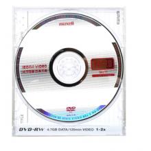 麥克賽爾（maxell）DVD-RW光盤 刻錄光盤 光碟 可擦寫空白光盤 2速4.7G臺產(chǎn) 單片裝