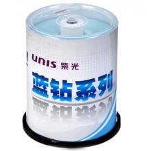 紫光（UNIS）DVD+R 16速 4.7G 藍(lán)鉆系列 桶裝100片 刻錄盤