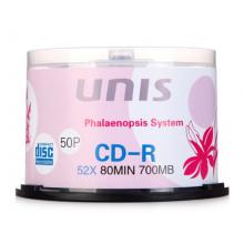 紫光（UNIS）CD-R 52速 700M 碟之戀系列 桶裝50片 刻錄盤