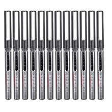 得力(deli)DLSX-S657 0.5mm直液全針管走珠簽字筆 辦公用品學(xué)生中性筆會議筆 12支/盒黑