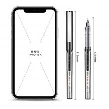 得力(deli)DLSX-S657 0.5mm直液全針管走珠簽字筆 辦公用品學(xué)生中性筆會(huì)議筆 12支/盒黑