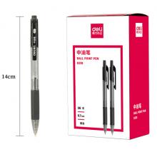 得力(deli)DL-S319 0.7mm低粘度圓珠筆中油筆 英文書法筆36支/盒黑 辦公用品