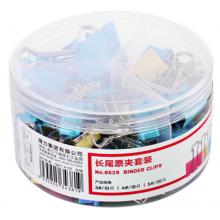 得力(deli)8529 63只多規(guī)格彩色長(zhǎng)尾夾/燕尾夾/票夾(32mm10只+25mm18只+19mm35只) 辦公用品