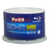 銘大金碟（MNDA）BD-R空白藍(lán)光光盤/刻錄盤 6-12速 25G 藍(lán)光可打印 50片桶裝