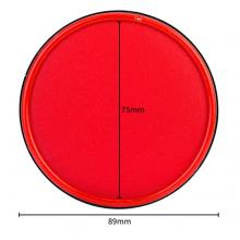 得力(deli)9859 φ89mm金屬圓蓋財務快干印臺印泥 辦公用品 紅色